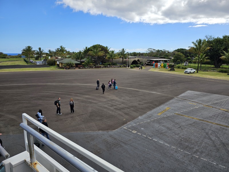 The airport terminal at Easter Island