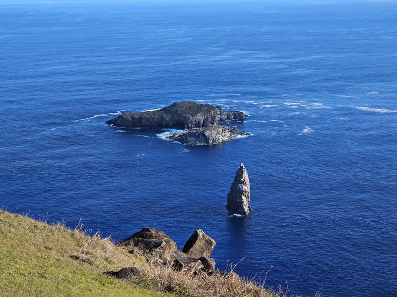 Small outcrops offshore of Easter Island