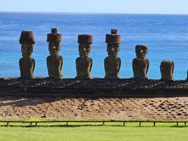 Intact Moai on Easter Island