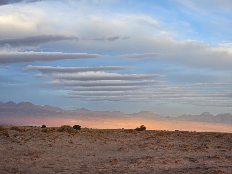 A sunset over the Atacama desert