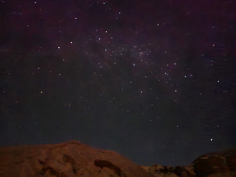 A night view of the Atacama desert