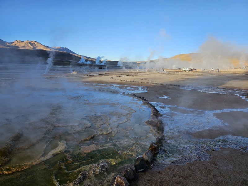 The field of Geysers del Tatio in the northern Chile