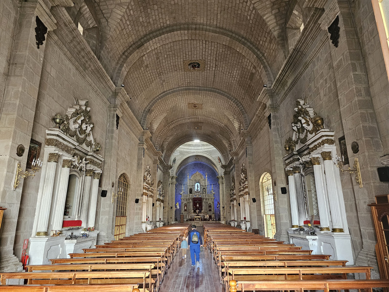 The interior of a church in Puno