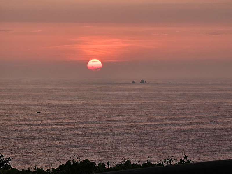 Lima sunset over the ocean