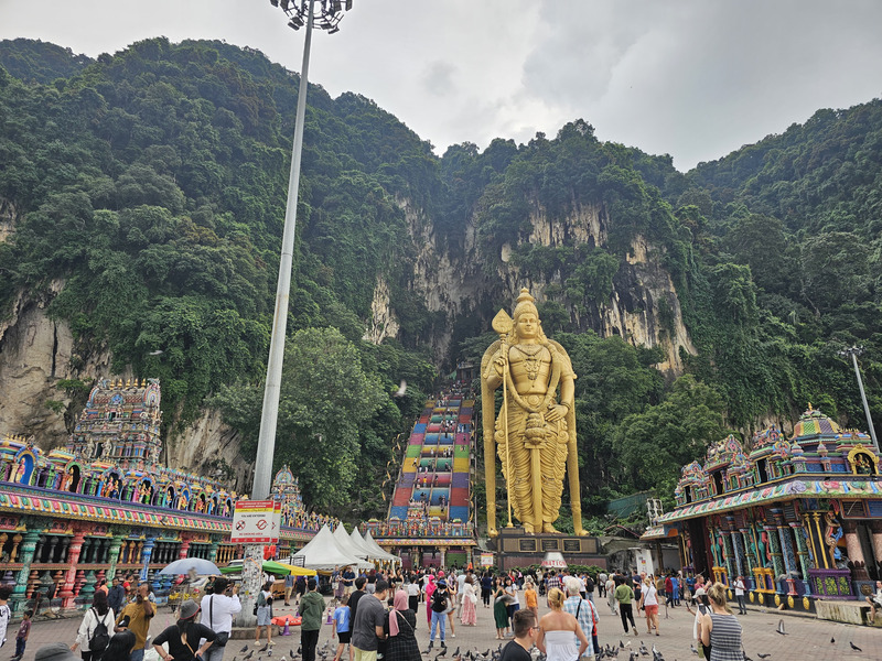 Batu Caves from the outside showing stairs