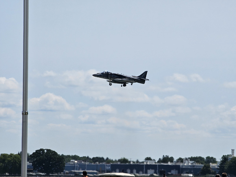 USMC Harrier jump jet landing