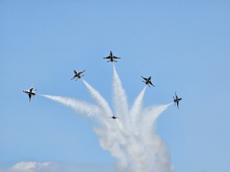 The ThunderBirds splitting in 6 directions