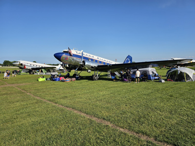 A propeller-driven airliner