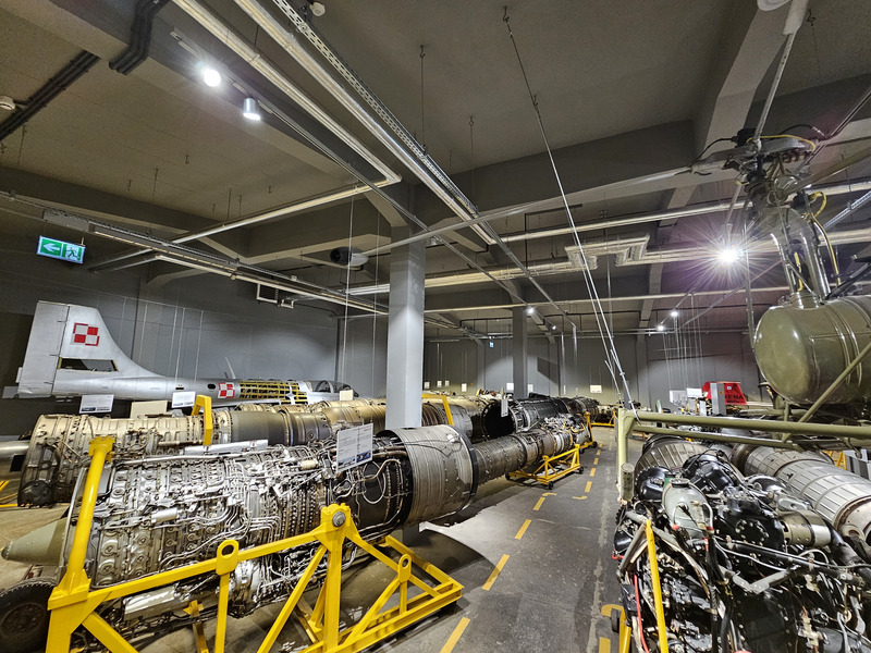 Jet engine section of the engine hall