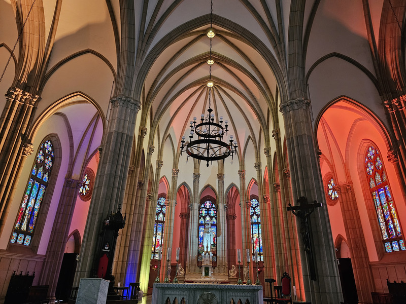 the interior of the cathedral in Petropolis